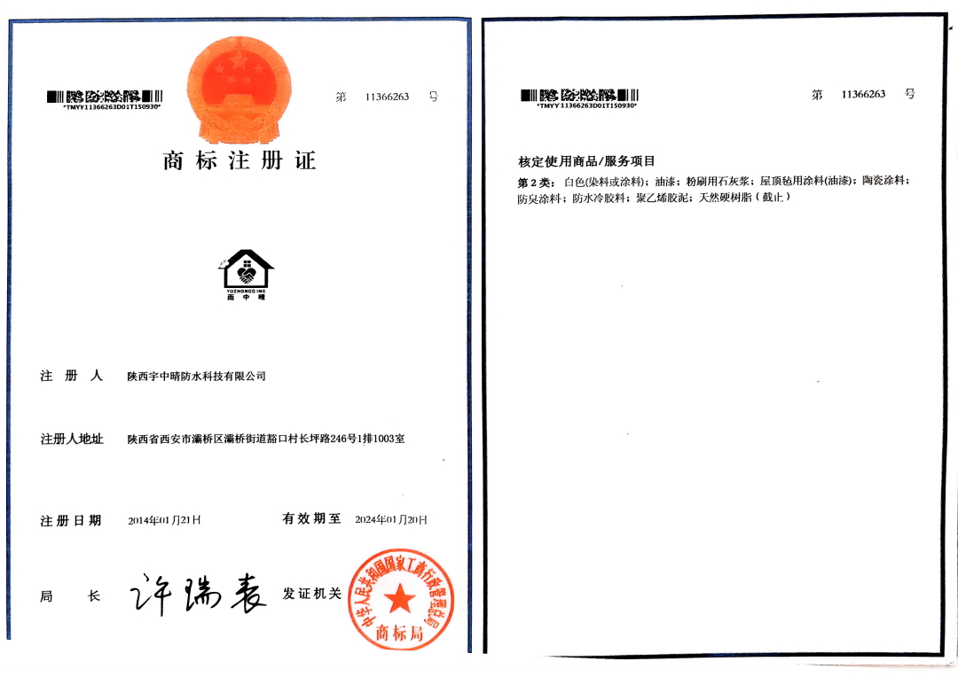 商標(biāo)注冊(cè)證